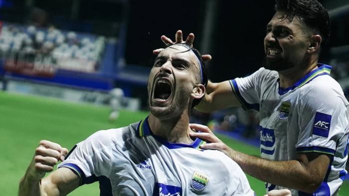 SELEBRASI - Selebrasi pemain Persib, Andrew Jung ke gawang Bangkok United di AFC Champions League Two pada Rabu (1/10/2025) malam WIB, di di BG Stadium, Bangkok, Thailand.