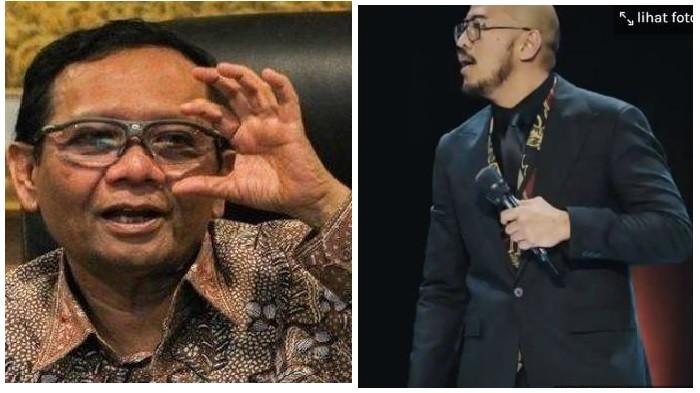 PANDANGAN MAHFUD MD - Mahfud MD komentari special show Mens Rea milik Pandji Pragiwaksono yang viral di media sosial. Ia turut memberikan pandangannya mengenai materi roasting 'ngantuk' untuk Wapres Gibran.