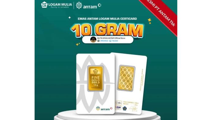 HARGA EMAS - Emas batangan Antam pecahan 10 gram