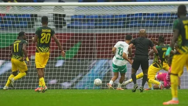 Mali vs Senegal Iliman Cheikh Baroy Ndiaye of Senegal scores and celebrates his teams first goal during the quarter final match between Senegal and Mali at Tangier Stadium, Tangier, Morocco on January 9, 2026. (Photo by Ulrik Pedersen/NurPhoto via Getty Images)