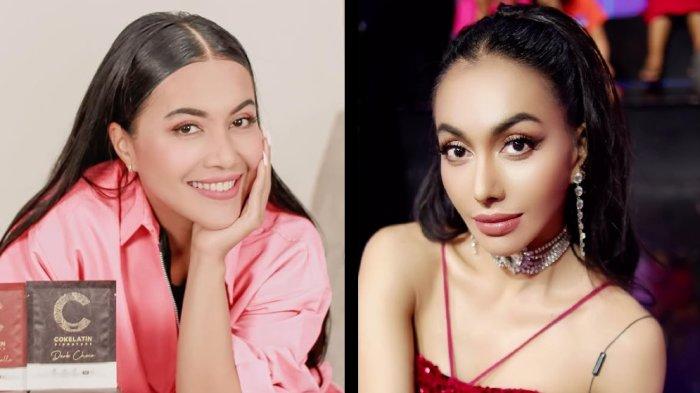 EFEK OPLAS - Kolase perubahan wajah Denada sebelum dan sesudah operasi hidung dicapture Sabtu (21/6/2025).