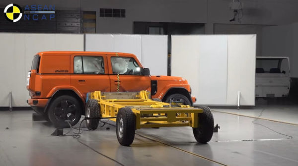 Tes tabrak iCar V23 di ASEAN NCAP. Foto: ASEAN NCAP