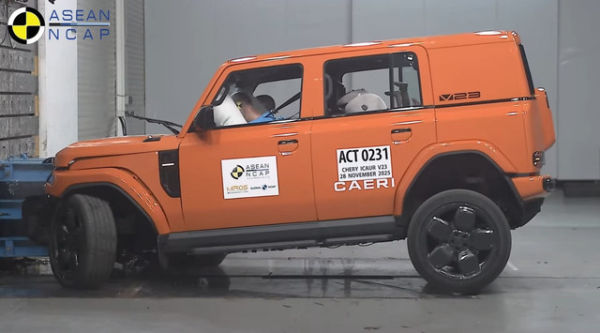 Tes tabrak iCar V23 di ASEAN NCAP. Foto: ASEAN NCAP