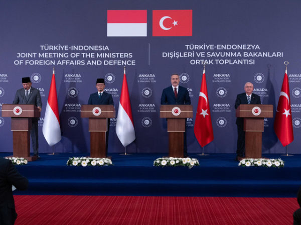 Pertemuan bilateral Menhan-Menlu Indonesia dan Turki di Ankara, Jumat (9/1) Foto: X/ @Menlu_RI
