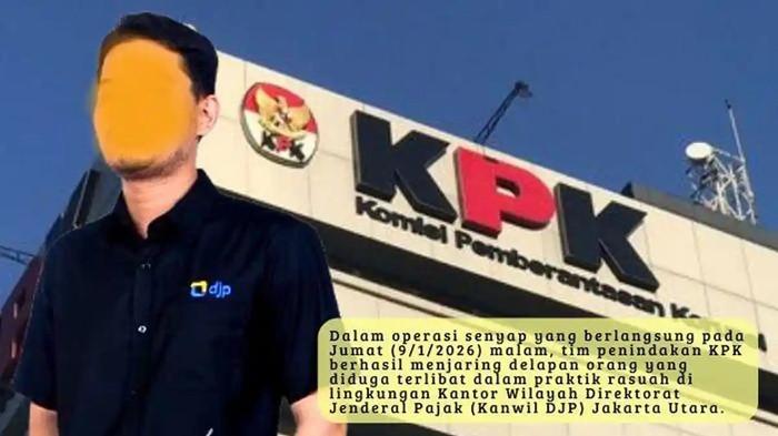 KENA OTT- KPK melakukan OTT pegawai pajak di Jakarta Utara pada Sabtu, 10 Januari 2026, terkait dugaan suap pengurangan nilai pajak dengan barang bukti ratusan juta rupiah.