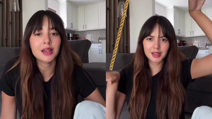 Kolase artis Aurelie Moeremans dicapture Senin (1/9/2025).