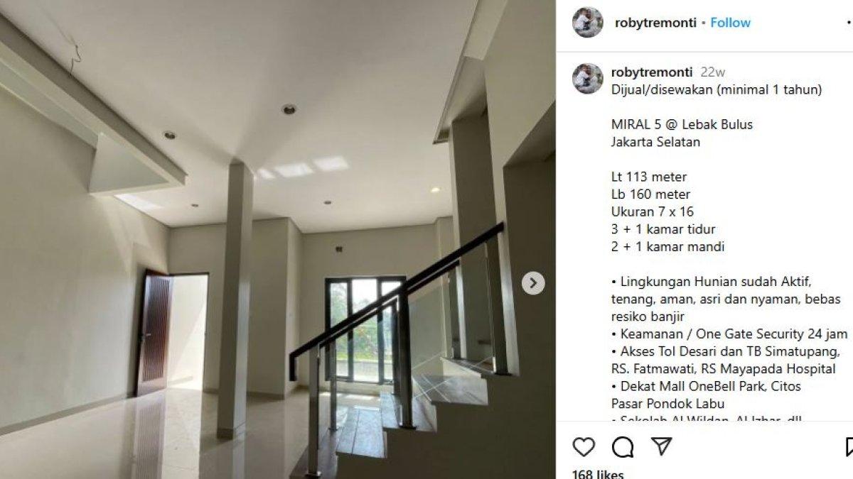 Roby mantan suami Aurelie jual hunian.