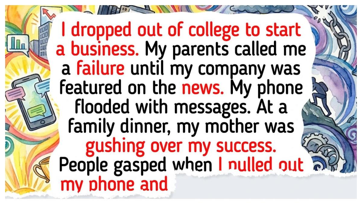 Meski berhasil meraih kesuksesan, seorang anak menolak ketika orang tuanya ingin memamerkan kisahnya setelah dulu menyebutnya gagal. Keputusannya ini menimbulkan konflik emosional dan perdebatan tentang dukungan keluarga.