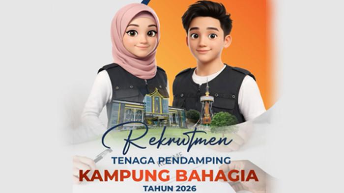 KAMPUNG BAHAGIA - Poster rekrutmen Kampung Bahagia Kota Jambi 2026. Cek persyaratan dan tahapan di artikel ini.