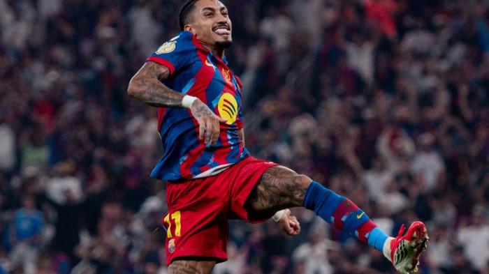 Selebrasi Raphinha 12012026