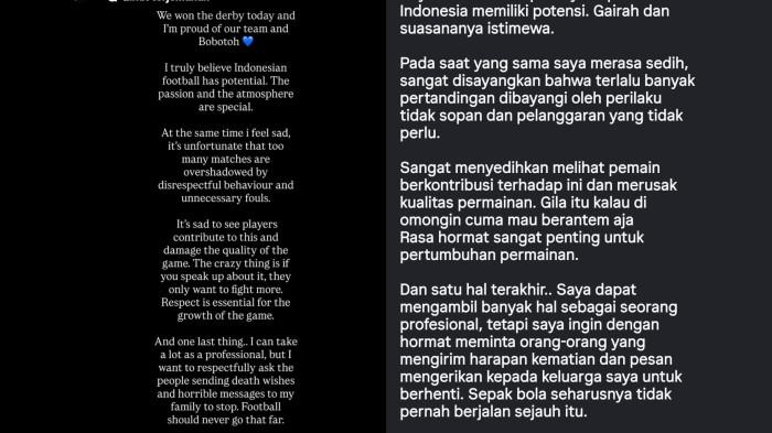 THOM HAYE - Pemain Persib Bandung Thom Haye mengungkapkan ancaman pembunuhan yang diterimanya usai Persib Bandung mengalahkan Persija Jakarta