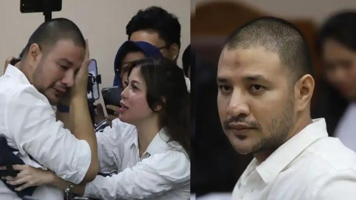 MOMEN HARU - Kolase momen pertemuan Ammar Zoni dan dokter Kamelia di ruang sidang, Kamis (18/12/2025).