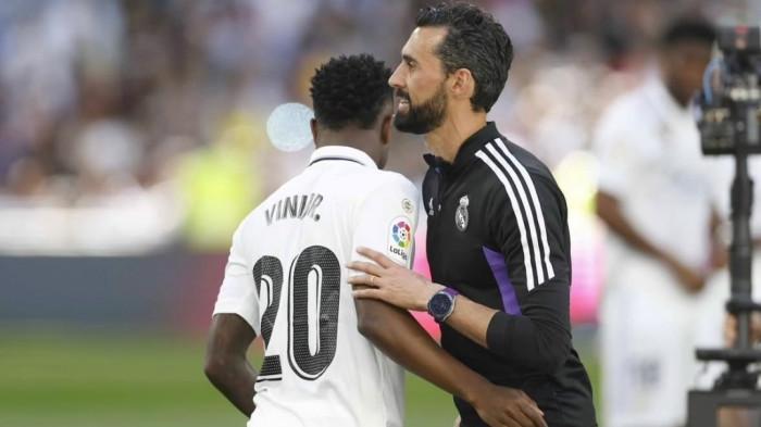 Potret Arbeloa bersama Vinicius Junior