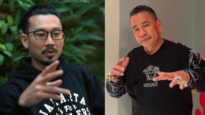 DENSU BEREAKSI - Kolase Denny Sumargo dan Hotman Paris dicapture Sabtu (3/1/2026).