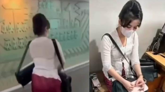 NYAMAR JADI PRAMUGARI - Sosok KN (23), yang viral menaiki pesawat Batik Air rute Palembang–Jakarta mengenakan atribut yang menyerupai seragam resmi pramugari. Ia melakukan penyamaran karena malu tak lolos seleksi.