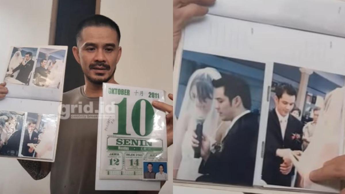 PENGAKUAN ROBY TREMONTI - Roby Tremonti memerkan foto-foto pernikahannya dengan Aurelie Moeremans. Ia sesumbar tak pernah urus perceraian.