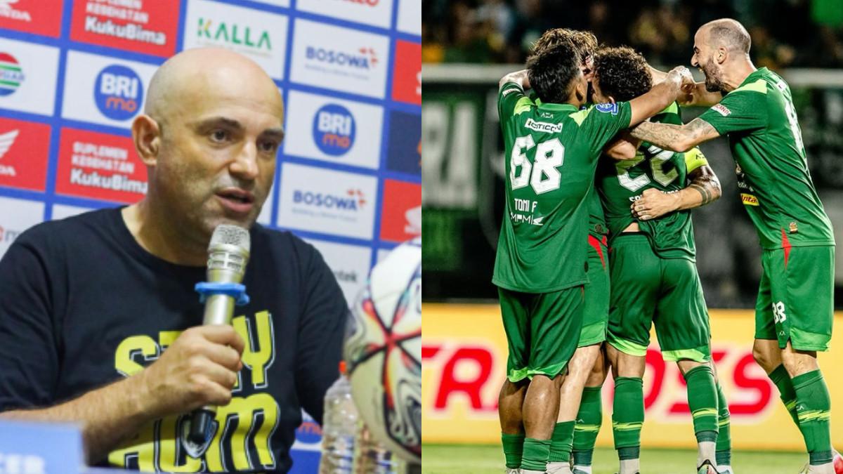 RUMOR PELATIH - Eks pelatih PSM Makassar, Bernardo Tavares (kiri) dan skuad Persebaya Surabaya (kanan).