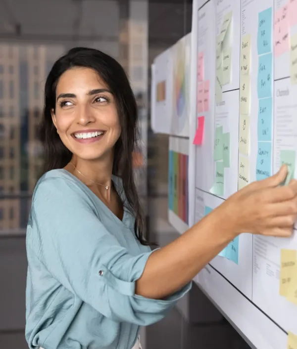 Multitasking woman who is organized under pressure