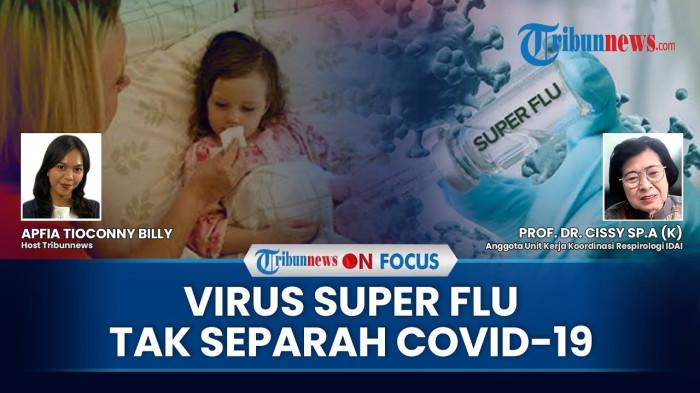 SUPER FLU - Anggota Unit Kerja Koordinasi (UKK) Respirologi Ikatan Dokter Anak Indonesia (IDAI) Prof. dr. Cissy Rachiana Sudjana Prawira-Kartasasmita, Sp.A. (K) menyatakan anak-anak lebih rentan terserang penyakit karena daya tahan tubuh anak belum sempurna.