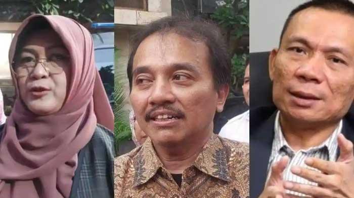 MINTA SEGERA DITAHAN - Kolase foto (dari kiri ke kanan) Dokter Tifa, Roy Suryo dan Rismon Sianipar. Ketua Bidang Hukum DPP PSI, Nasrullah meminta polisi segera menahan Roy Suryo Cs di kasus ijazah Jokowi.