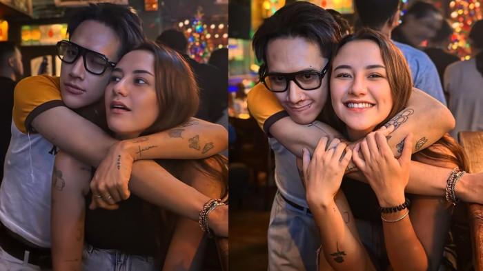 POTRET MESRA - Potret mesra Dahlia Poland dan Dicky SMASH dicapture Rabu (31/12/2025).