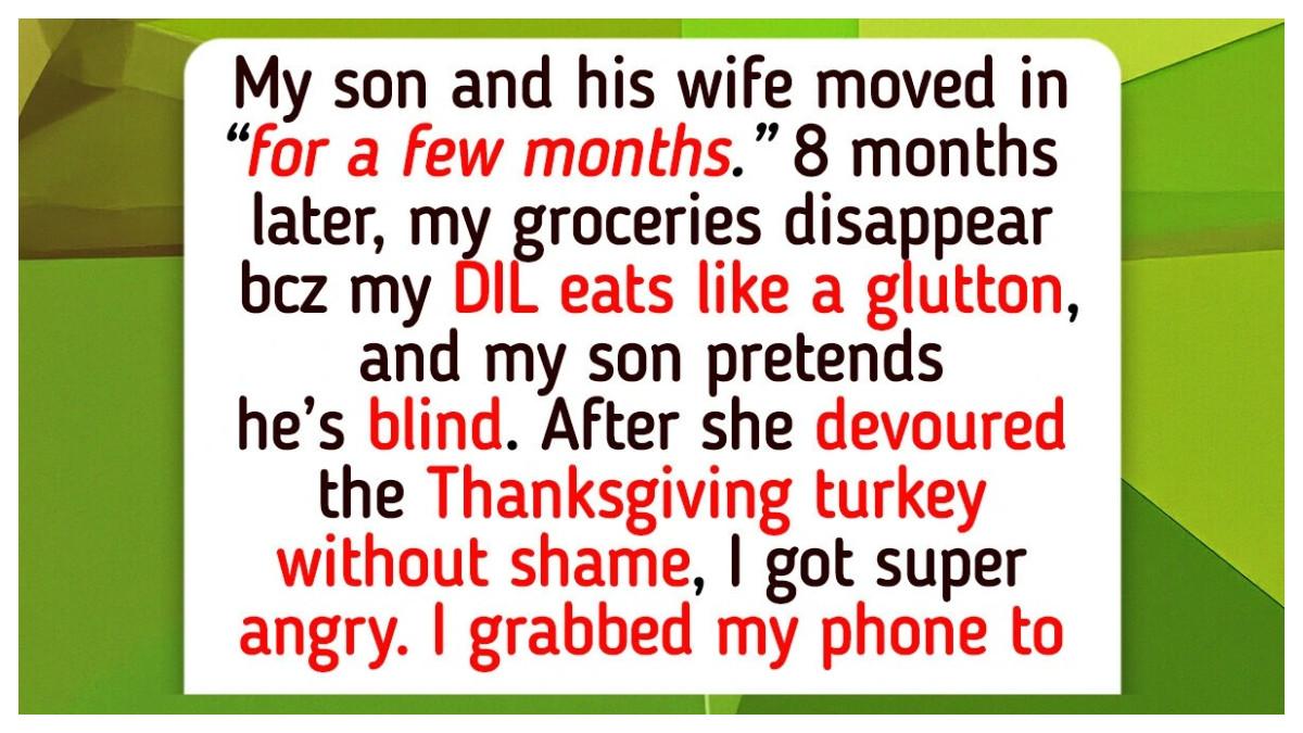 Seorang ibu yang baik hati membuka rumah dan dapurnya untuk anak dan menantu yang sedang mengalami masalah, namun kemudian harus menghadapi kenyataan pahit ketika menantunya terus menghabiskan semua barang belanjaan tanpa ikut membantu biaya, sampai kesabarannya benar-benar habis.