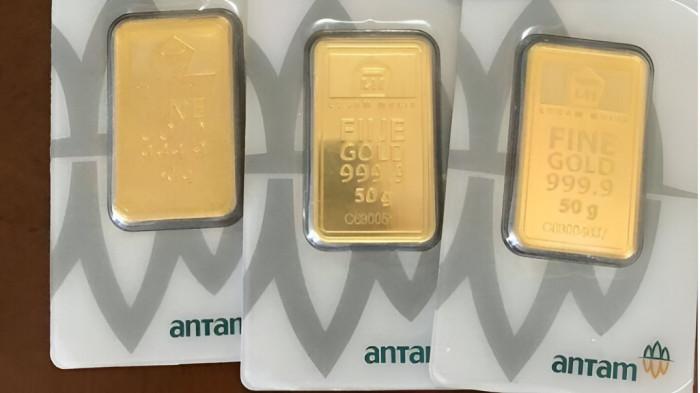 STAGNAN- Harga emas Antam Logam Mulia 31 Desember 2025 stagnan.