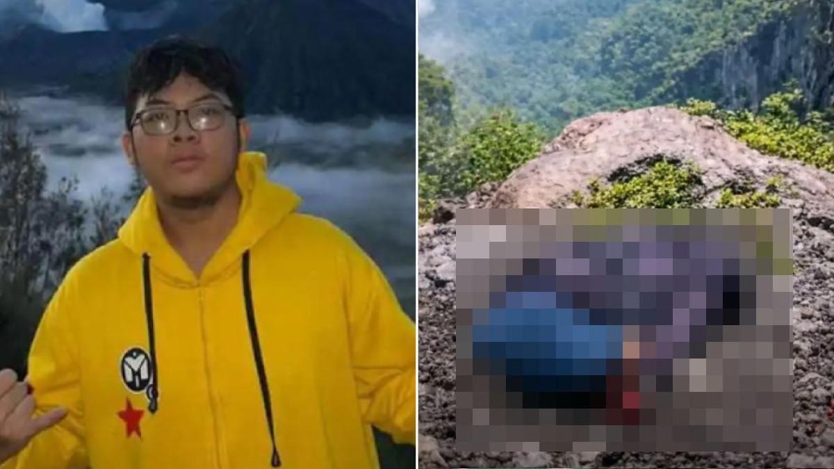 PENDAKI SYAFIQ ALI - Kolase potret Syafiq Ali dan kondisi tubuhnya ketika ditemukan di Gunung Slamet.