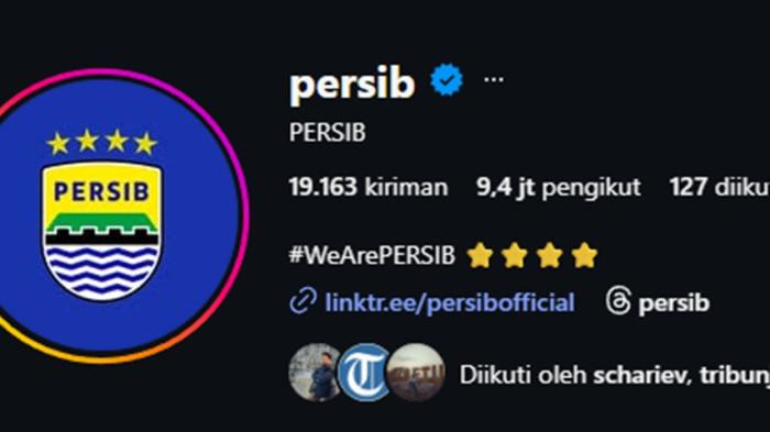 Tangkapan layar Instagram Persib tambah pengikut