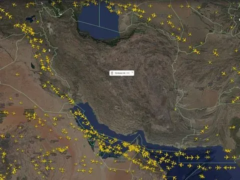 Kondisi wilayah udara Iran setelah ditutup sementara