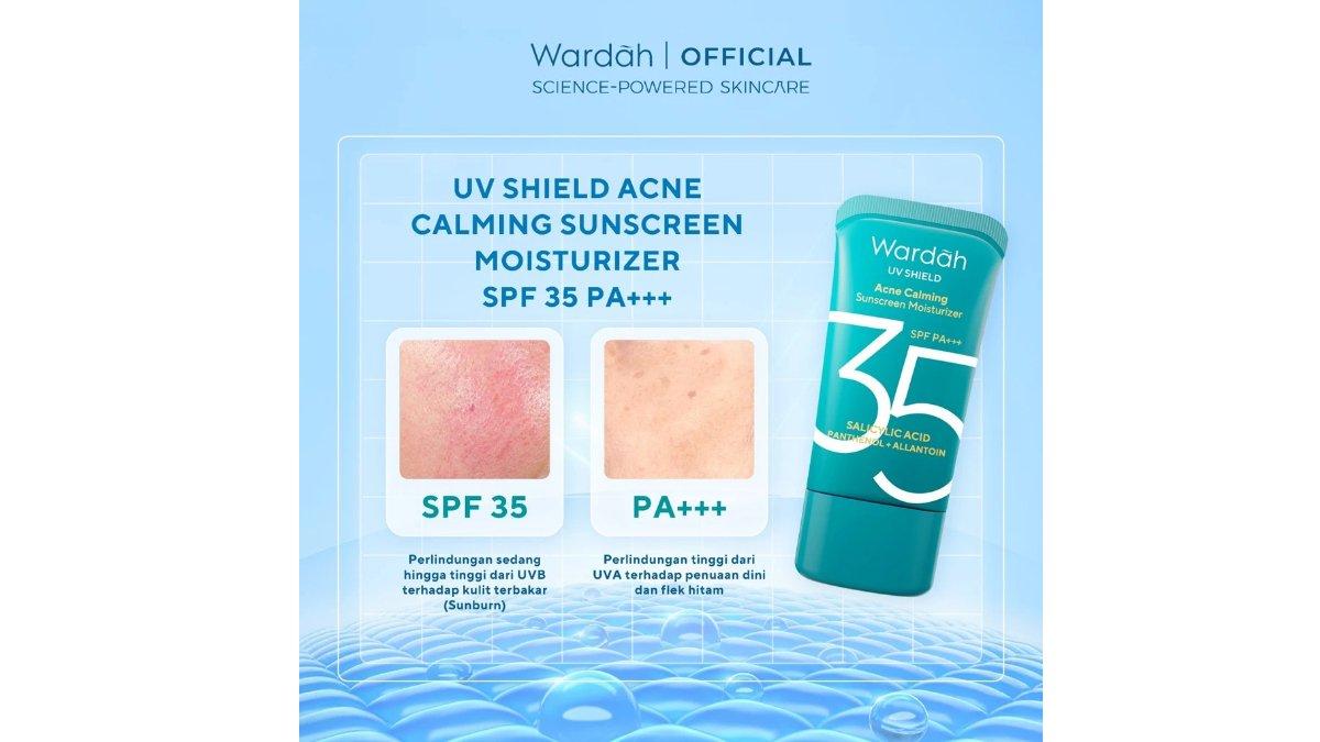 Wardah UV Shield Acne Calming Sunscreen Moisturizer SPF 35 PA