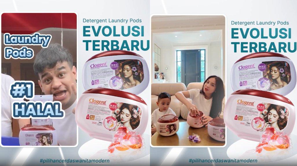 Review selebritis Tanah Air terhadap Deterjen Kapsul Laundry Pods Clogent.