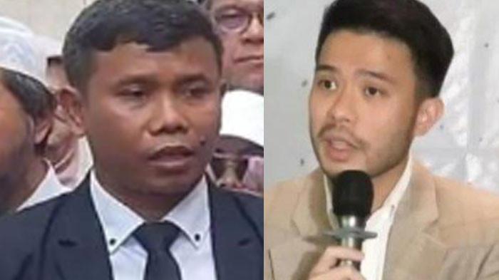 BEDA PENDAPAT - Pengacara Jokowi, Yakup Hasibuan (kanan) dan pengacara Roy Suryo Cs, Ahmad Khozinudin berbeda pendapat soal desakan polisi menunjukkan ijazah Jokowi.