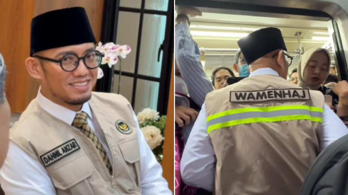 WAMENHAJ DAHNIL ANZAR - Wakil Menteri Haji dan Umrah Dahnil Anzar Simanjuntak viral naik KRL untuk berangkat kerja.
