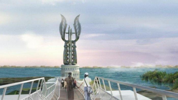 desain menara kujang sepasang