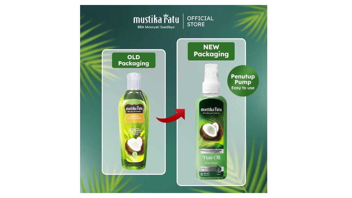 Ilustrasi packaging baru dari produk Mustika Ratu Minyak Cemceman 175ml
