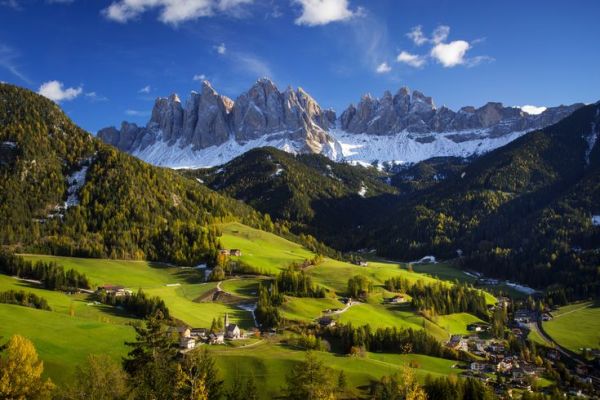 This contains: Val Di Funes - Dolomites Wall Mural