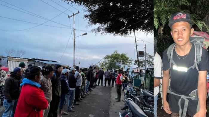HILANG - Kolase foto tim gabungan dan korban yang hilang di TWA Bukit Kaba. Pelajar asal Lebong ini hilang usai mendaki pertama kali di kawasan tersebut.