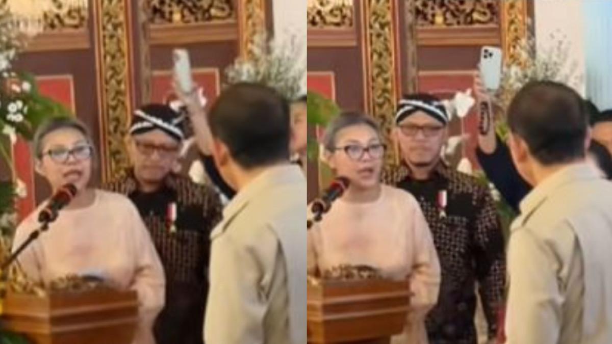 KONFLIK KERATON SOLO - GKR Panembahan Timoer Rumbai menginterupsi Menteri Kebudayaan Fadli Zon di acara penyerahan SK ke KGPA Tedjowulan. Momen itu berlangsung di Keraton Solo pada Minggu (18/1/2026).