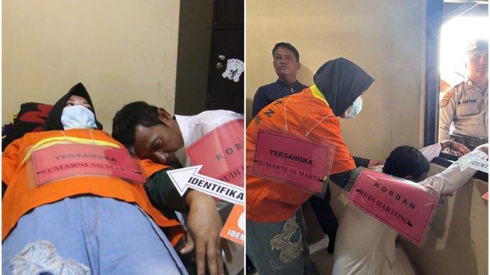 REKONSTRUKSI PEMBUNUHAN RT - Jajaran Polsek Balikpapan Barat menggelar rekonstruksi kasus dugaan tindak pidana pembunuhan yang terjadi pada tahun 2025. Rekonstruksi tersebut menghadirkan tersangka dan memperagakan total tujuh adegan utama. (TRIBUNKALTIM.CO/DWI ARDIANTO)