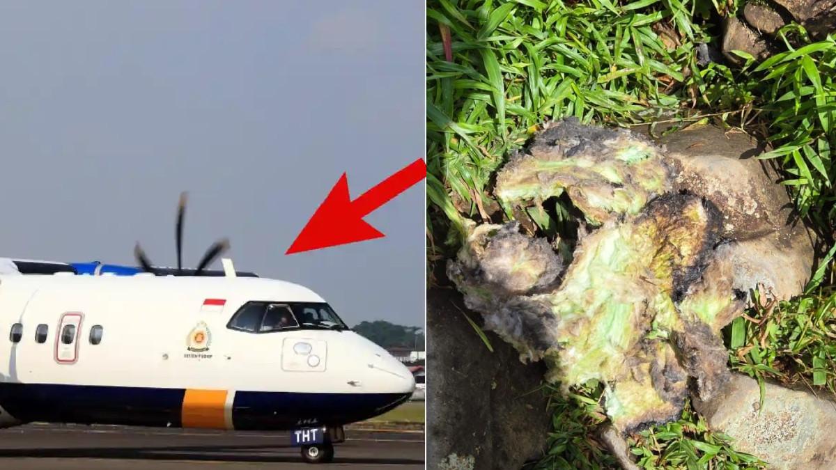 PESAWAT ATR JATUH - Serpihan Pesawat Indonesia Air Transport yang ditemukan di Puncak gunung Bulusaraung, Sulawesi Selatan, Minggu (18/1/2026).