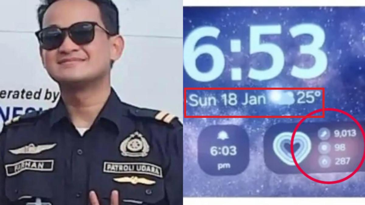 INSIDEN PESAWAT JATUH - Smartwatch milik Farhan Gunawan terpantau masih aktif. Smartwatch itu terhubung dengan ponselnya yang ditemukan di hutan.