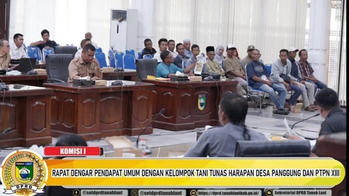 RDPU DPRD Tanahlaut membahas lahan antara warga Panggung Baru dan PTPN1