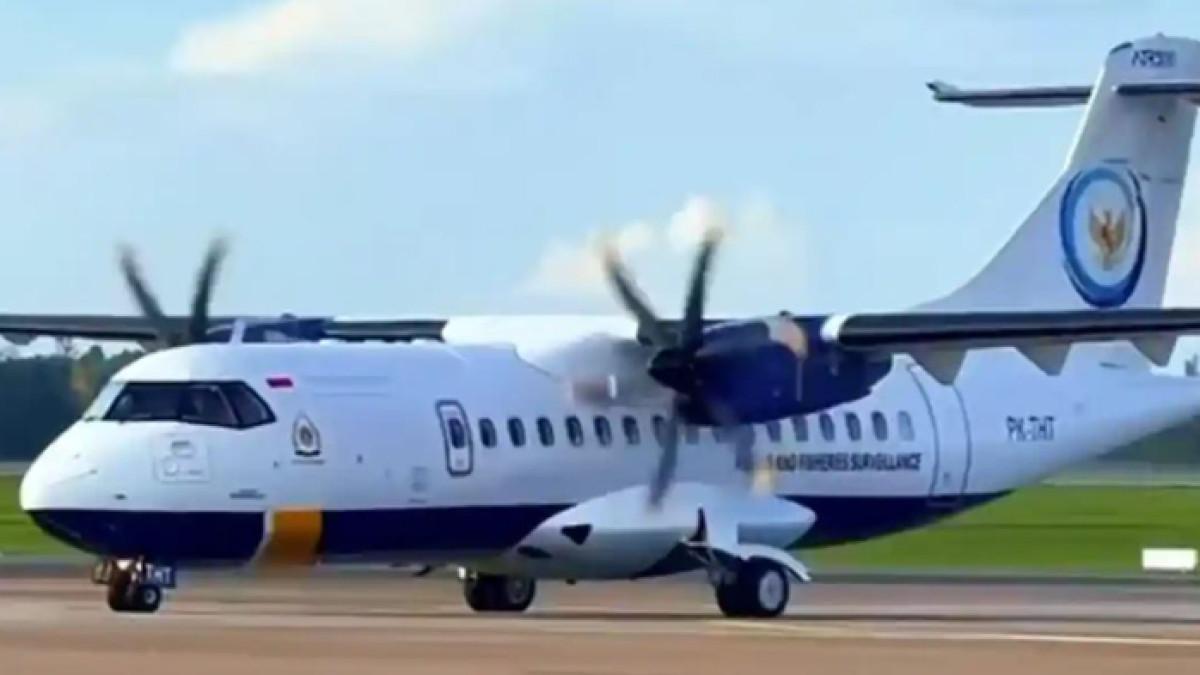 KECELAKAAN PESAWAT - Pesawat Airborne Surveillance ATR 42-500 yang digunakan Kementerian Kelautan dan Perikanan melalui Direktorat Jenderal PSDKP dalam pengawasan sumber daya kelautan dan perikanan.
