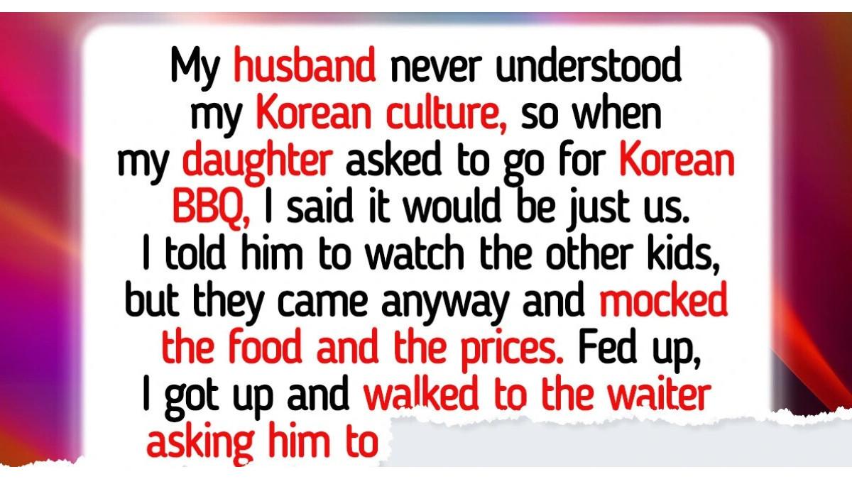 Niat menikmati BBQ Korea bersama putri saya berubah jadi pengalaman pahit ketika suami datang bersama anak-anak lain dan justru mengejek makanan serta harganya. Kesal dan terluka, saya memilih berdiri dan mendatangi pelayan momen yang akhirnya membuat suami saya benar-benar menyesal.