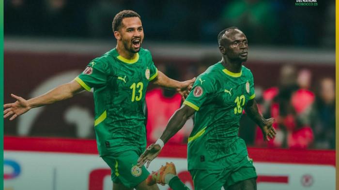 SELEBRASI SENEGAL - Selebrasi pemain Senegal, Sadio Mane, dalam partai semifinal Piala Afrika 2025 kontra Mesir di Stade Ibn Batouta pada 15 Januari 2025. (Instagram Timnas Senegal - 19/1/2026)