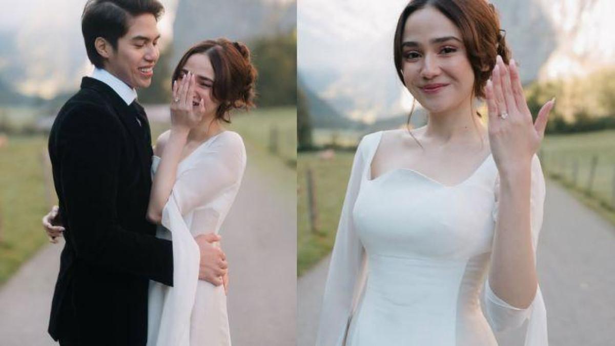 LAMARAN ARTIS - Kabar bahagia datang dari dunia hiburan Tanah Air. Pasangan selebritas Syifa Hadju dan El Rumi resmi melangkah ke jenjang yang lebih serius, setelah El Rumi melamar sang kekasih di Swiss.