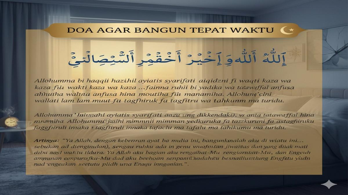 DOA - Doa agar bangun tepat waktu.