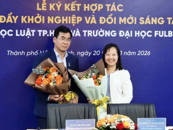 Fulbright Việt Nam và Trường ĐH Luật TP.HCM ký kết hợp tác về khởi nghiệp, đổi mới sáng tạo - Ảnh 1.