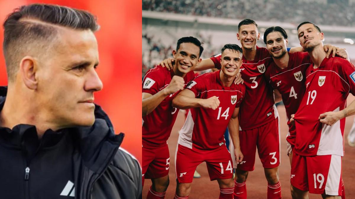BURSA PELATIH TIMNAS INDONESIA - Calon pelatih Timnas Indonesia asal Inggris, John Herdman (kiri) dan potret selebrasi para penggawa Garuda (kanan).